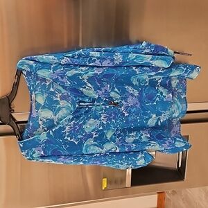 💕VIVIENNE WESTWOOD💕 Chiffon Batwing Blousson Sleeve Blouse ~ Abstract Floral